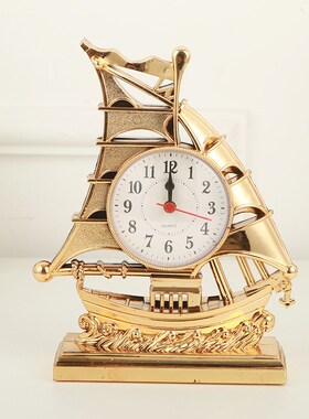 创意小学生儿童小闹钟可爱卡通床头摆件孩迷你闹铃一帆风顺