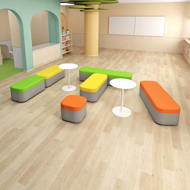 简约现代培训班机构早教中心个性创意服装店大卖场异形长条凳沙发,淘宝优惠券,粉丝福利购,淘宝优惠卷