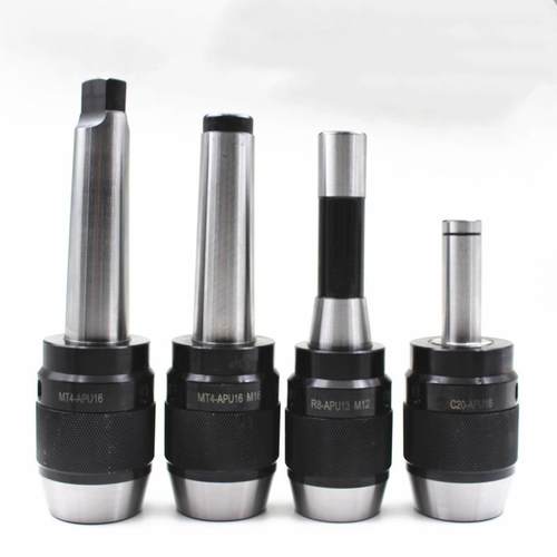 炮塔铣一体式钻夹头R8柄C20直MT莫氏APU1316铣床自紧数控CNC30bt4 - 图1