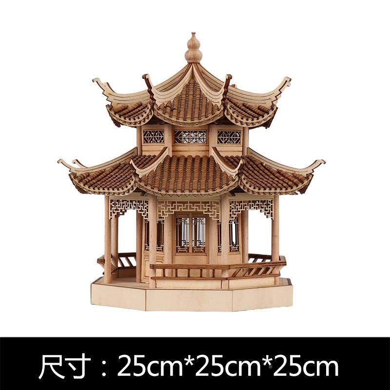 软现代新式创意古建筑八角凉亭中家居客厅玄关M6W84R5R装饰品电视,淘宝优惠券,粉丝福利购,淘宝优惠卷