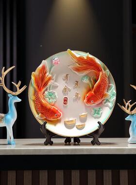 招财麋鹿家QTU和万事玄装客饰摆件轻奢现代暖兴居厅隔断酒柜装饰