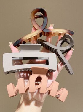抓夹多发夹子高级感发量方形盘发鲨鱼头饰女大号后脑勺超卡夹夹发