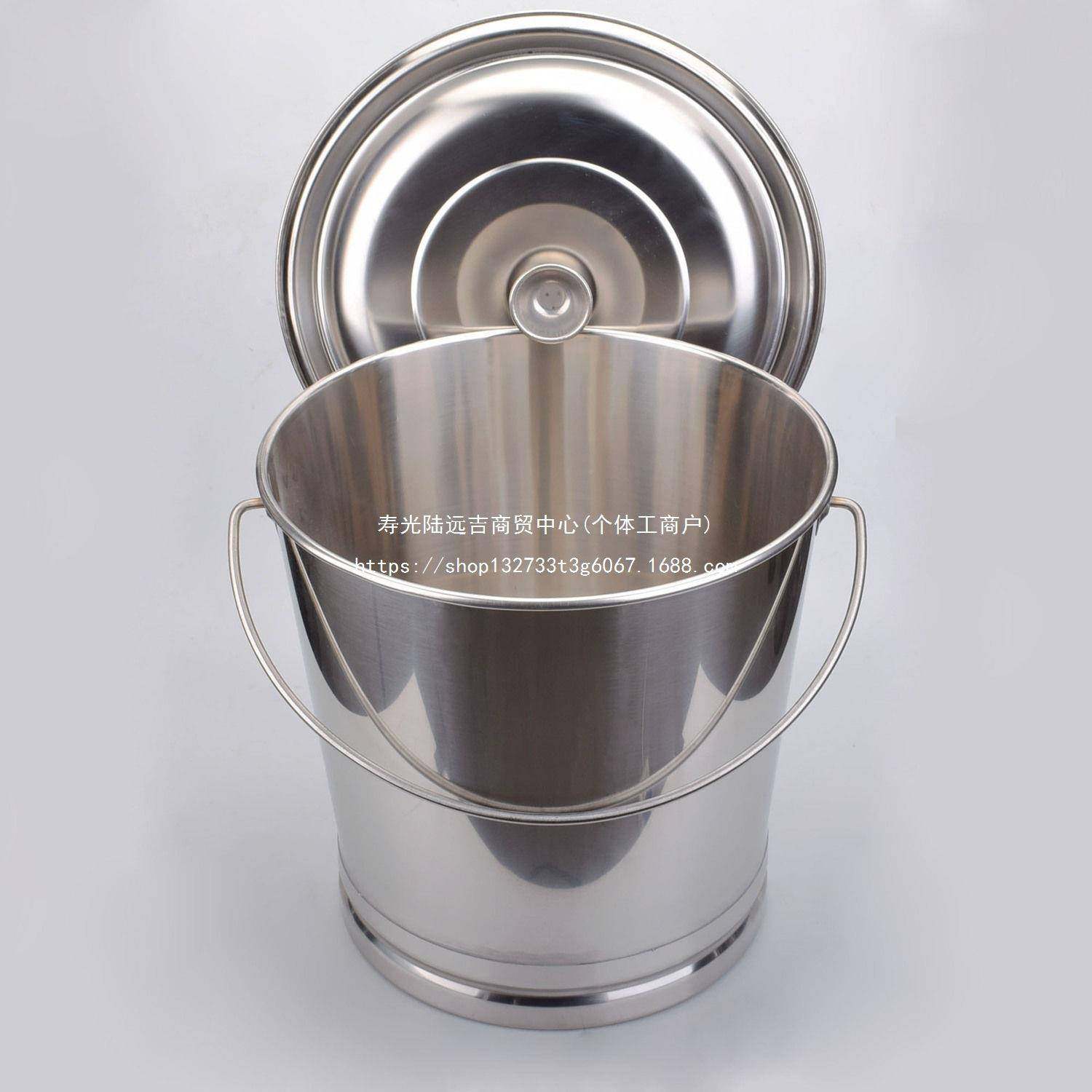 圆手提水桶厚大容量厨房不712锈钢水无桶家用式带盖提桶幼儿园餐,淘宝优惠券,粉丝福利购,淘宝优惠卷
