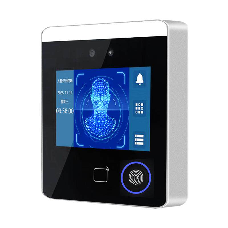 Face recognition punch-in machine for company employees to use when getting off work and swiping their faces to identify attendance and fingerprints DS-45-computer-based test for workers