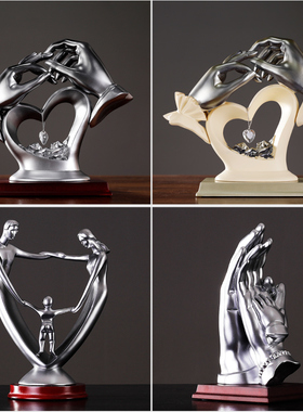 结婚礼物创意电视柜摆件家居客厅酒柜装饰闺蜜新婚纪念品执子之手