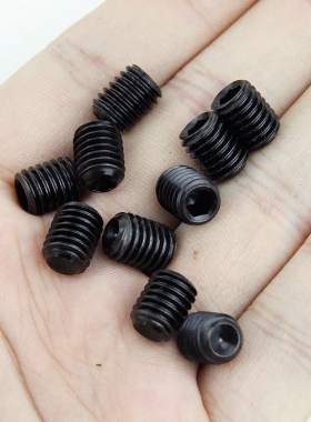 【M1.6-M5】12.9级高强度内六角凹端紧定螺丝钉机米无头螺钉大全