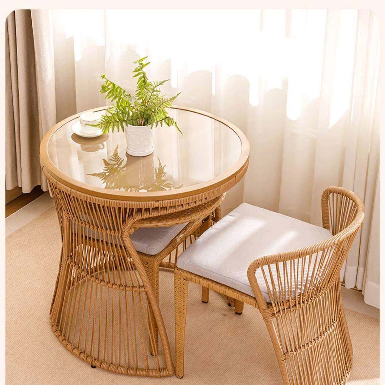 阳台休椅庭小院藤编椅三件组合桌椅阳INX台一桌两椅全闲套桌户型,淘宝优惠券,粉丝福利购,淘宝优惠卷