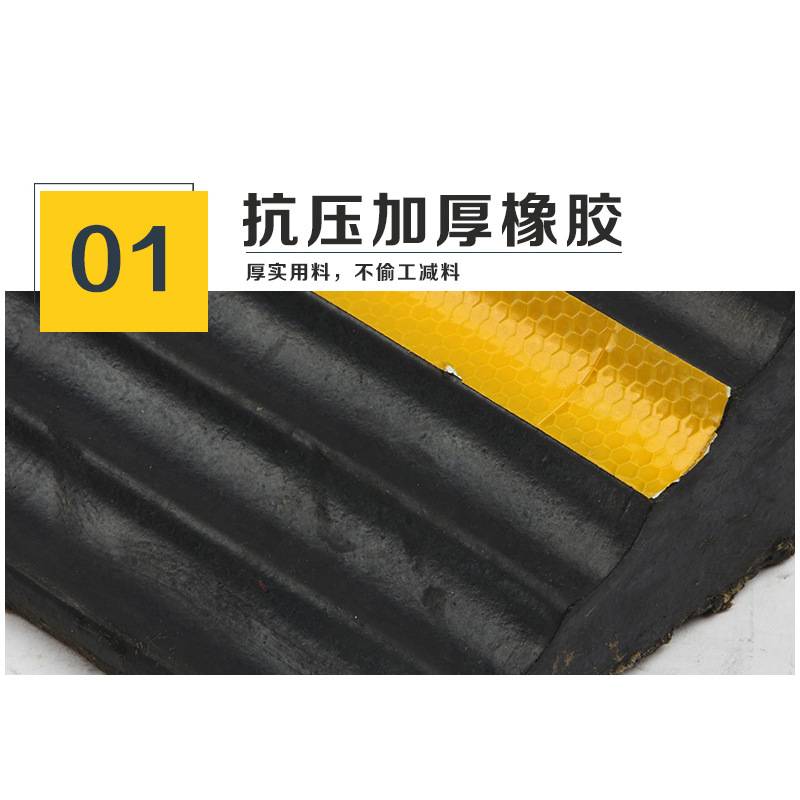 橡胶止退器 三角便携挡车器汽车轮胎斜坡垫定位止滑器 交通设施 - 图1