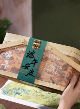 端午竹编粽子鸭蛋特产礼盒空盒