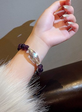 韩国时尚设计感几何镶钻手链个性潮淑女风手环网红文艺范气质手饰