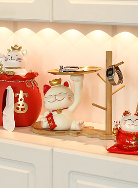 高档轻奢摆件家居饰品玄关柜收纳客厅进门口餐边柜装饰品工艺摆设