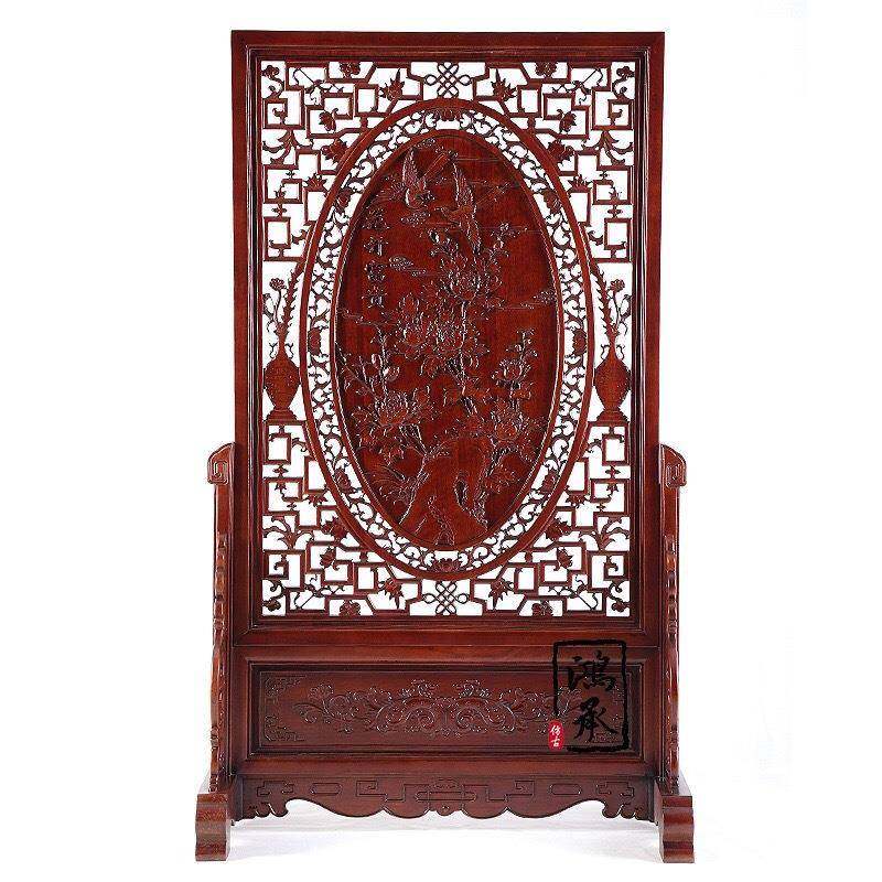 供应东阳木雕落地屏风落地插屏可移动中式古典实木玄关隔断,淘宝优惠券,粉丝福利购,淘宝优惠卷