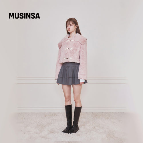 Not your rose韩国25秋冬毛绒水手夹克复古可爱休闲风外套MUSINSA - 图0