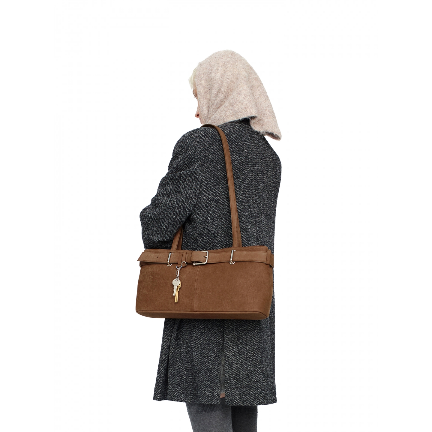 OSOI 女士25冬季新款通勤斜挎休闲钥匙挂饰腋下单肩包MUSINSA - 图1