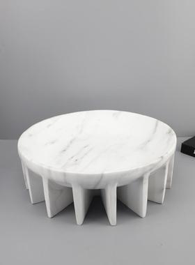 代简约理石大纹理树脂现酒1032果盘摆件客厅餐厅店民宿电视柜家居