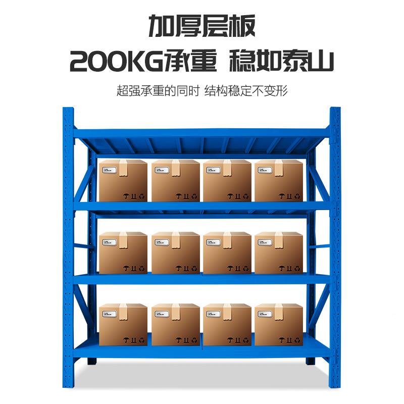 用轻型货架简易储货家架卡接PXX式架地下室收仓纳置物架不锈钢货 - 图2