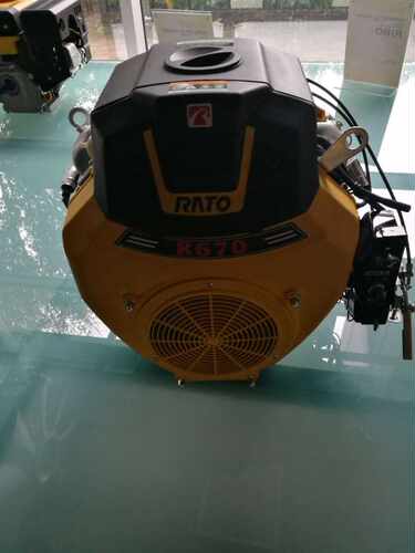 润通R670V型双缸四冲程水平轴动力汽油机发动机 - 图0