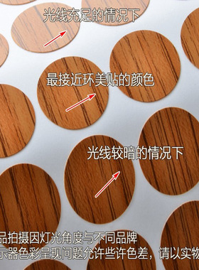 家具五金配件三合一环美贴衣柜自攻螺丝孔遮丑贴盖木纹封口片橱柜