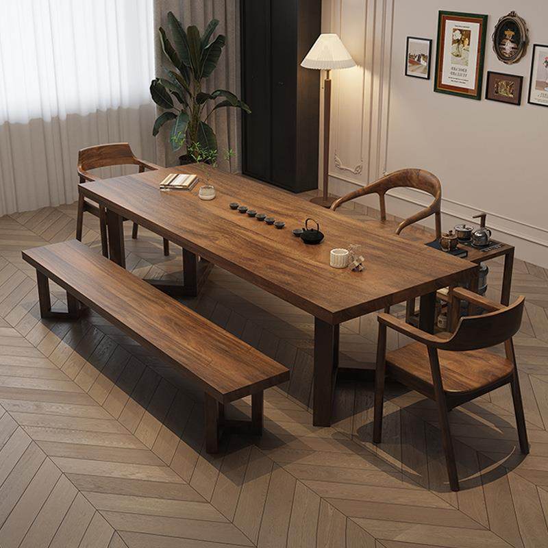 实木大板茶桌椅组合简约家用办公室茶几原木客厅阳台阳台桌多功能,淘宝优惠券,粉丝福利购,淘宝优惠卷