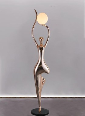 中山工厂直销玄关入户大堂装饰人形艺术雕塑落地摆件创意抽象轻奢