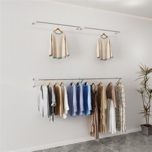 简约服装店展示架k上墙侧挂陈列架女装童装店挂衣架悬挂壁挂式上 - 图1