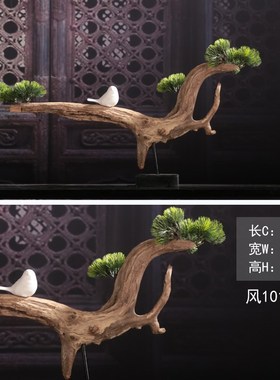 风化枯木树根禅意摆件佛像风化实木茶室客厅家居玄关新中式装饰