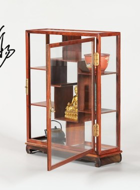 大红酸枝茶具置物架桌面收纳柜茶棚架紫砂壶盆景香炉瓷器展示托架