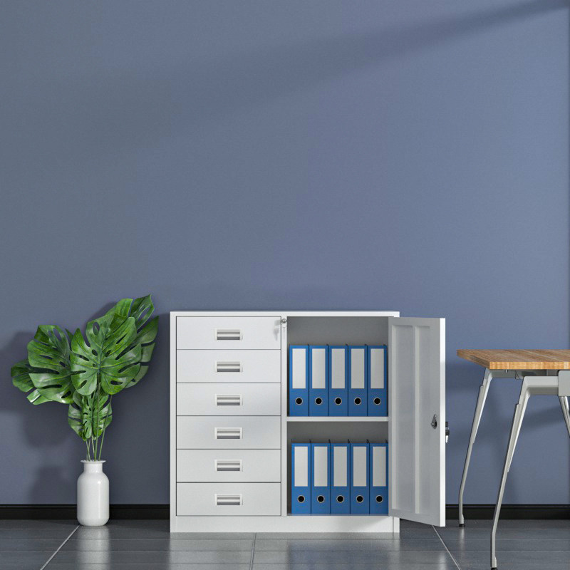 办公室铁皮文件柜小六斗矮柜带抽屉车间工具柜收纳柜储物柜柜子,淘宝优惠券,粉丝福利购,淘宝优惠卷