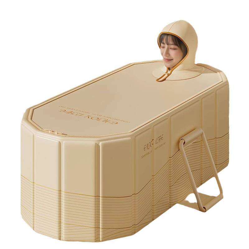 泡澡桶浴缸大人可折叠家用浴桶成人全身汗蒸大号儿童洗澡盆沐浴盆 - 图3