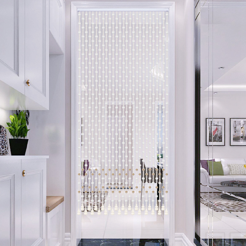 桃木葫芦门帘隔断帘客厅玄关卧室卫生间挡煞帘珠帘挂帘家用免打孔 - 图1