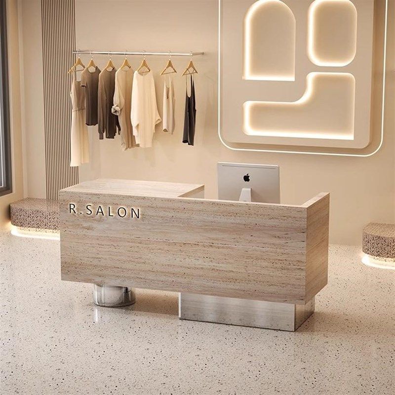 前台接待台简约现代小型服装店网红收银台美容院轻奢风吧台柜公司,淘宝优惠券,粉丝福利购,淘宝优惠卷