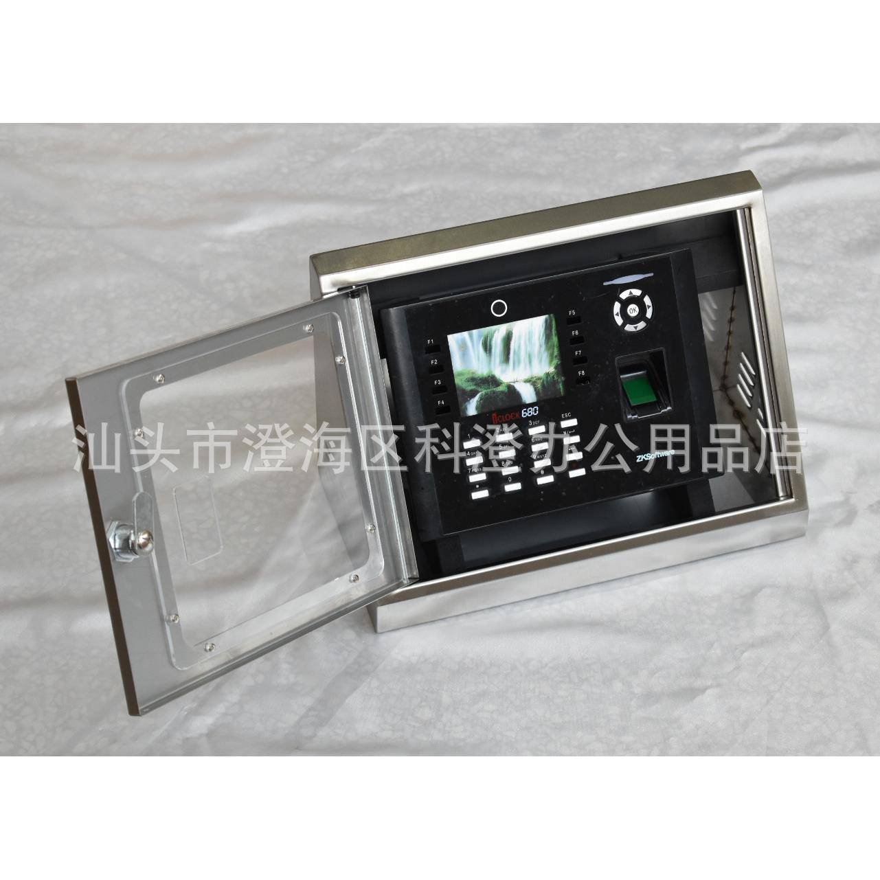 Attendance machine beveled stainless steel protective box suitable for central control smart iclock660M880