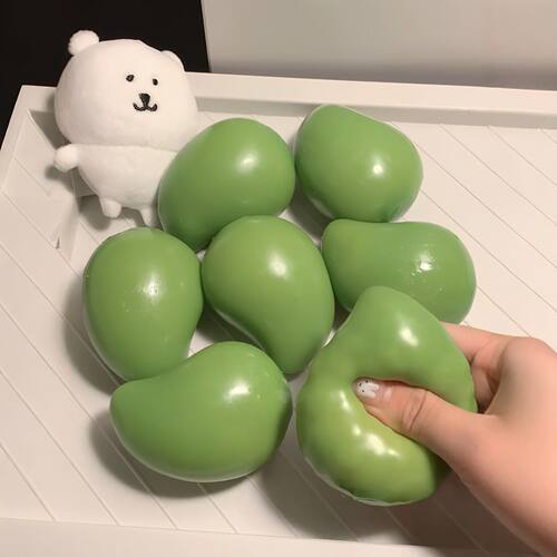 Crunchy Squishy脆脆芒果手作球捏捏乐肌无力慢回弹发泄解压玩具 - 图0