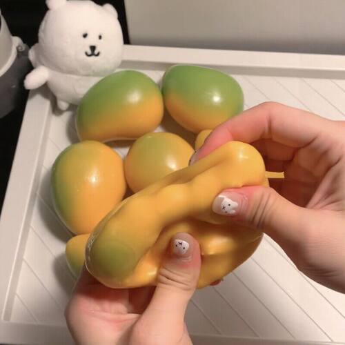 Crunchy Squishy脆脆芒果手作球捏捏乐肌无力慢回弹发泄解压玩具 - 图3