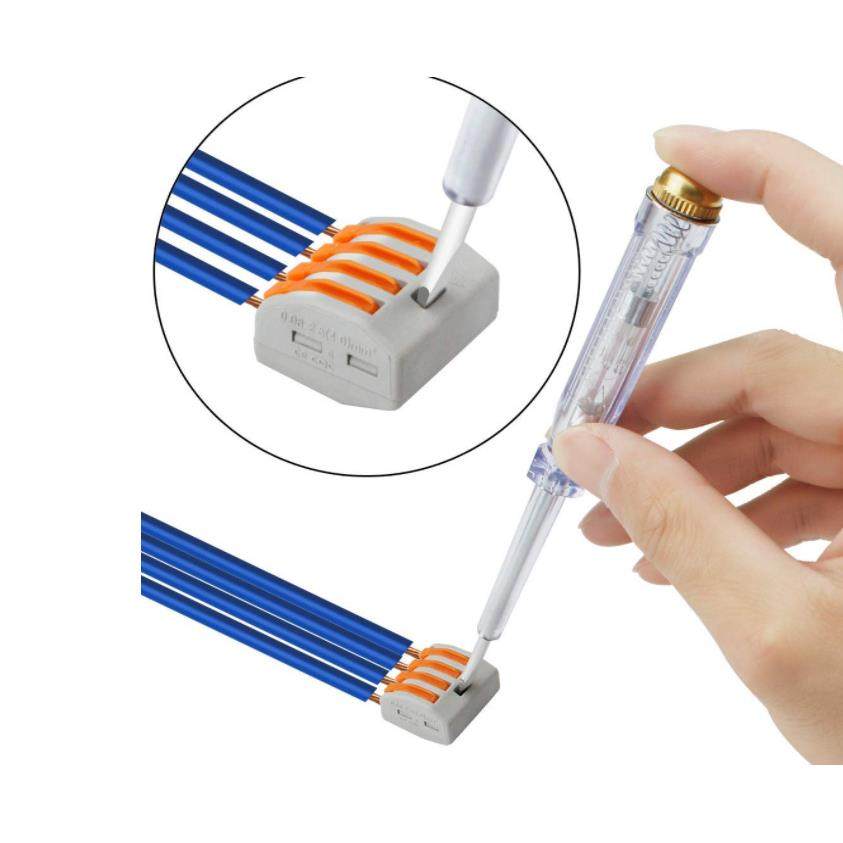 115PCS杠杆线连接器螺母套件带底座螺丝电气连接器2345导体组合 - 图1