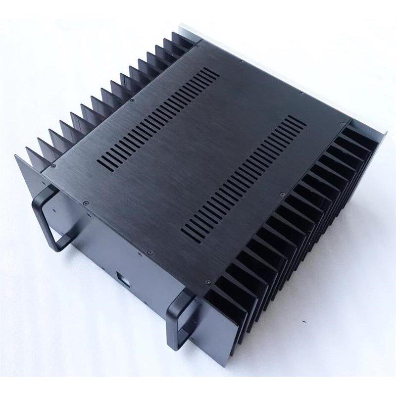 All-aluminum power amplifier chassis Class A 4320 power stage chassis with large radiators on both sides DIY passive cooling