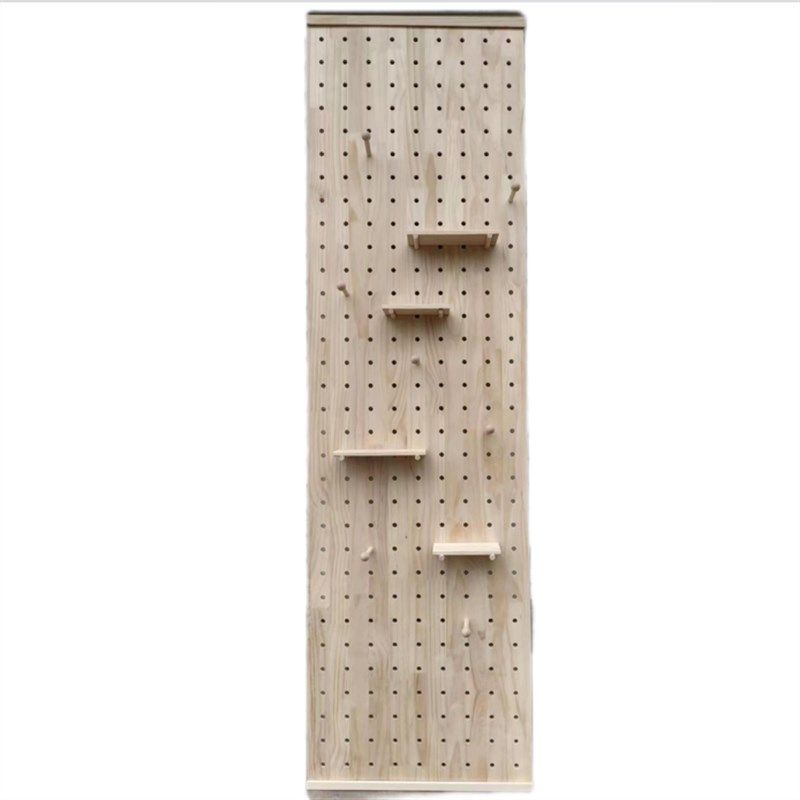 Solid wood hole board custom metal coat and hat partition wall custom storage rack storage rack wall wooden bookshelf