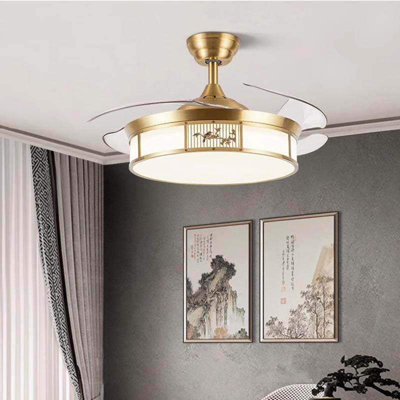 全铜新5中厅式餐灯具吊扇灯一体202年新款隐形智能家用厅客风扇灯,淘宝优惠券,粉丝福利购,淘宝优惠卷