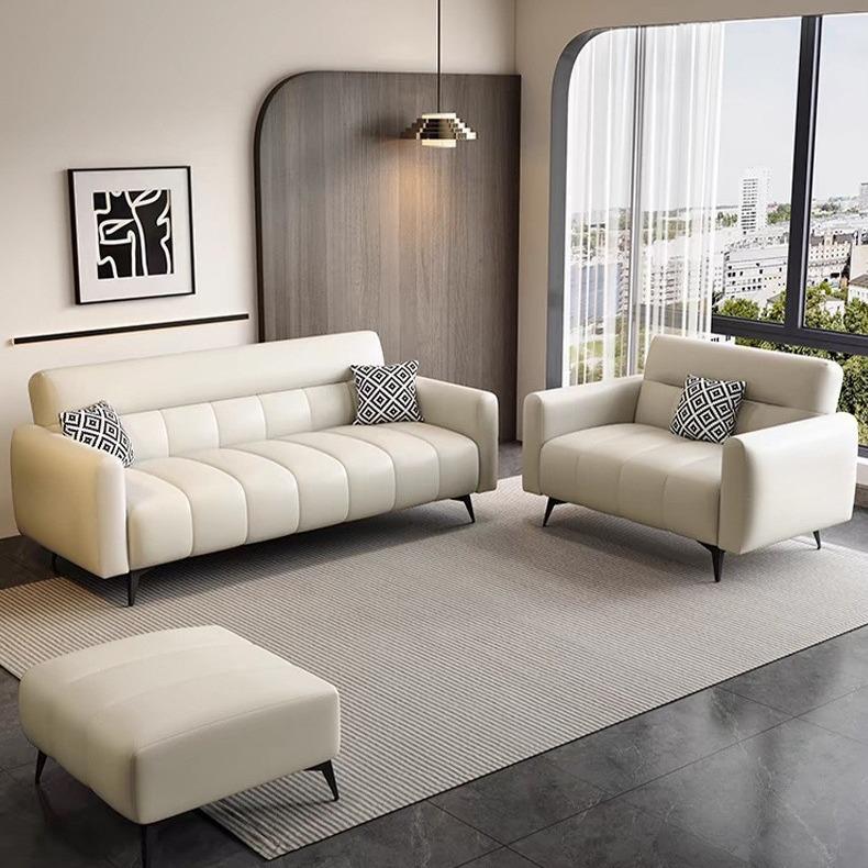 2025 New Fabric Sofa Small Apartment Living Room Cat Scratch Leather Piano Keys Simple Modern Folding Sofa Bed Dual Use