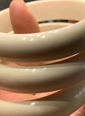 5A猛犸象牙果冻满文冰料圆条手镯0.5女士款手环2.0贵妃镯1.5镯子