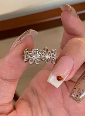 蕾丝花环戒指女生小众精致高级感