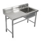 Commercial stainless steel sink with stand kitchen single and double sinks for washing dishes and vegetables wash basin with platform canteen