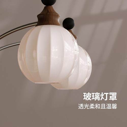 中古风灯具美式复古客厅灯吊灯卧室吊灯感实木书房餐厅吊灯灯具 - 图2