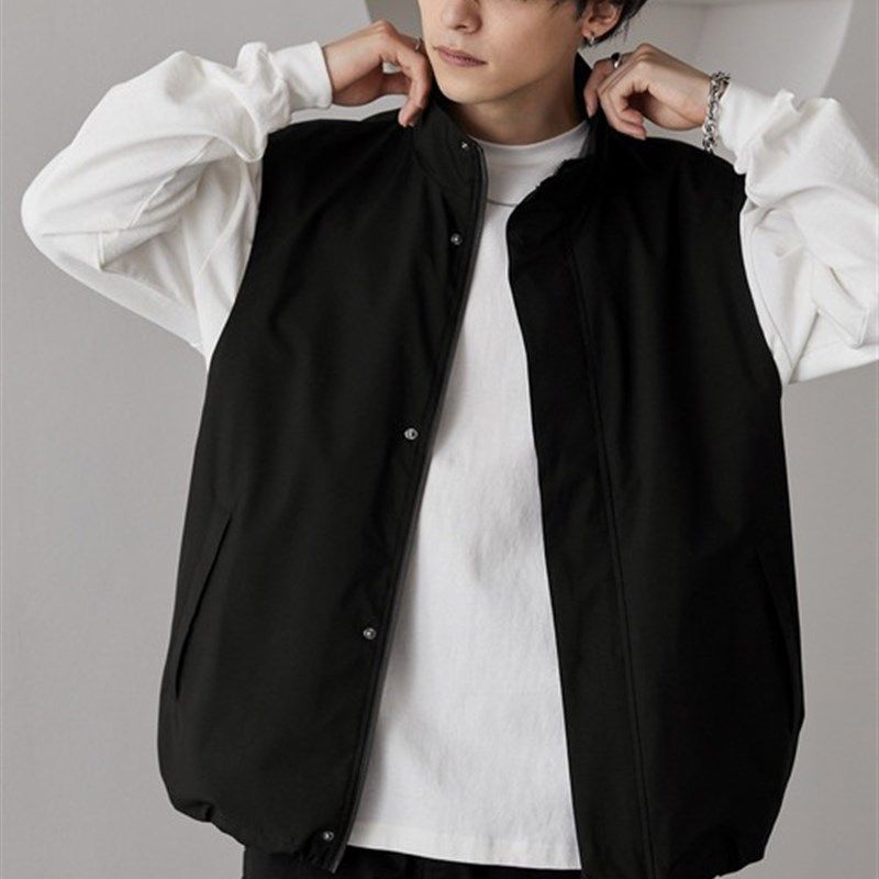 日单日系纯色立领工装马甲男生秋季潮牌户外宽松休闲无袖坎肩背心,淘宝优惠券,粉丝福利购,淘宝优惠卷