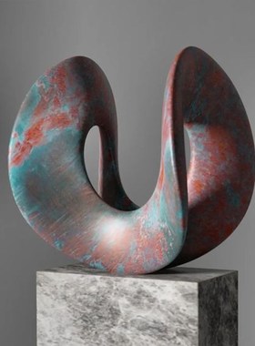 抽象艺术摆件玻璃钢桌面雕塑定制酒店别墅居家美陈装饰雕塑定制