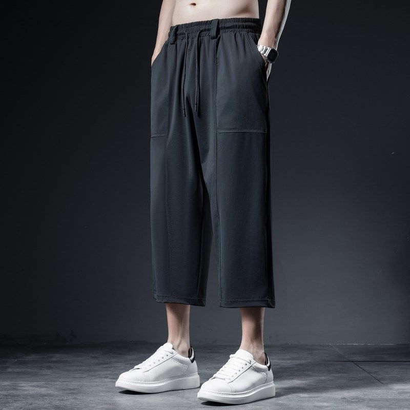 七分裤八分裤男士冰丝运动裤五分短裤夏季宽松弹力加肥加大码卫裤,淘宝优惠券,粉丝福利购,淘宝优惠卷