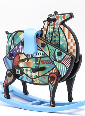 西安东西 唐富贵系列摇摇马摆件 手工DIY 可爱创意礼物旅游纪念品