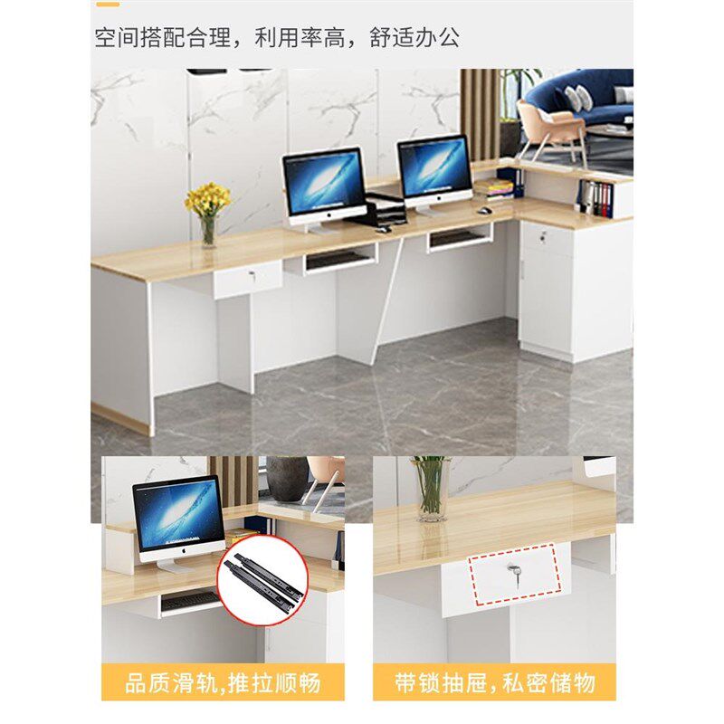 发光收银台定制转角柜台吧台公司办公前台理发店台球室小型接待台,淘宝优惠券,粉丝福利购,淘宝优惠卷