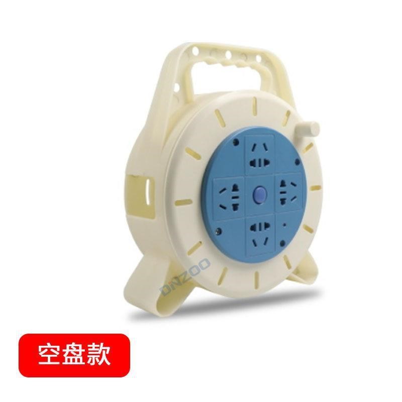 220V充电家用塑料移动电缆盘绕线盘线轴拖线盘收纳U盘电源卷线器 - 图1
