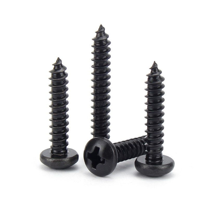 黑色304不锈钢圆头自攻螺丝钉盘头十字木螺钉小PA尖尾大头自攻钉,淘宝优惠券,粉丝福利购,淘宝优惠卷
